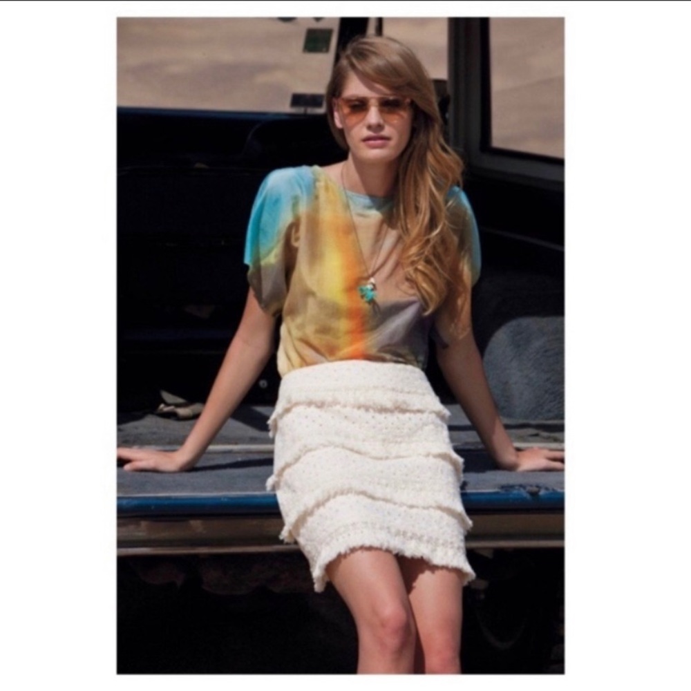 Anthropologie HD in Paris linen fringe skirt - Picture 4 of 9